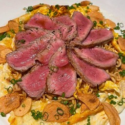 รามยอนผัดแห้งเนื้อสเต๊ก (หั่นชิ้น)