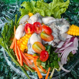 มะม่วงข้าวโพด.หอยนางรม