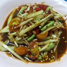 ตำปลาร้า Papaya Salad with pickled fish