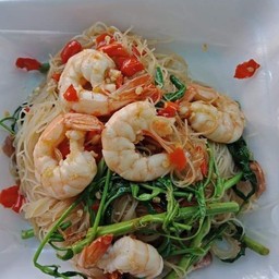 หมี่กระเฉดกุ้ง