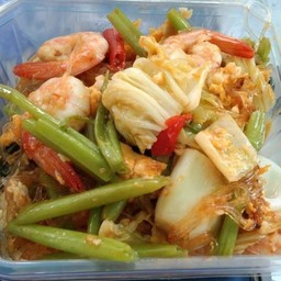สุกี้ แห้ง กุ้ง