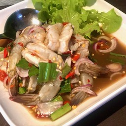 ยำกุ้งสดปลาร้า
