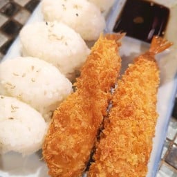 ข้าวหน้ากุ้งทอด