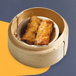 กุ้งม้วนพันฟองเต้าหู้