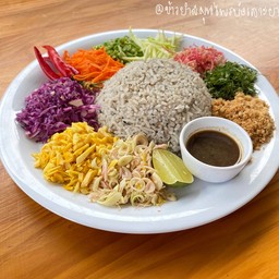ข้าวยำสมุนไพรบังเลาะ ยามู : ร้านหลังสีเขียวข้างซอยประปา (อยู่ตรงข้ามศูนย์มอเตอร์ไซฮอนด้า)