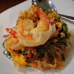 วุ้นเส้นผัดชะอมกุ้ง