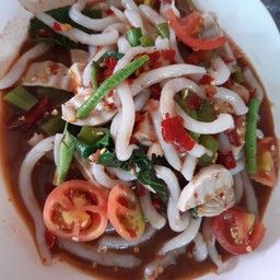 ตำด้องแด้งหมูยอน้ำปลาร้า