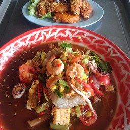 ตำทะเล+หอยแครง