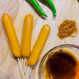 ฮอทดอกไก่หนังกรอบ