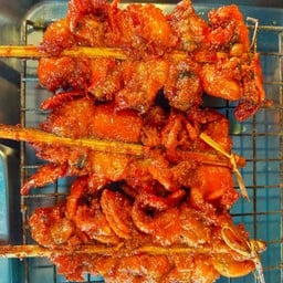 หนังไก่ทอดทรงเครื่อง(แบบไม้)