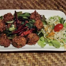 ลาบทอดหมู