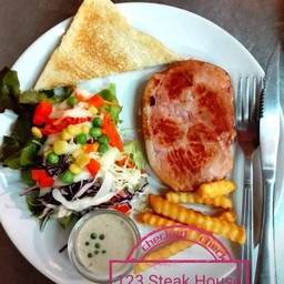 Steak หมูรมควัน