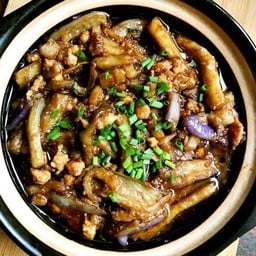 มะเขือยาวผัดหมู