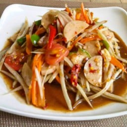 ตำปูปลาร้า+หมูยอ