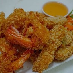 กุ้งชุปแป้งทอด