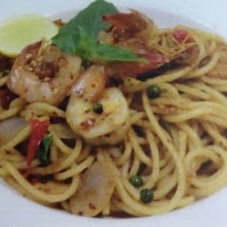 สปาเก็ตตี้ผัดขี้เมากุ้ง