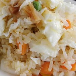 Fried Rice with White Egg and Truffle Oil