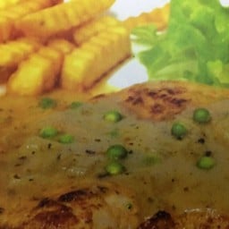 สเต็กหมูเกรวี่ซอสพริกไทยดำ