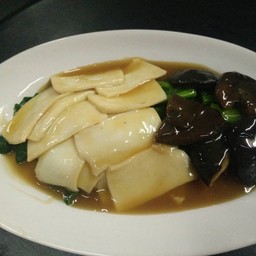 เป๋าฮื้อแผ่นเจี๋ยนคะน้าฮ่องกง