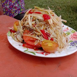 ตำขนมจีนหมูยอ ปูสุก