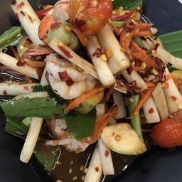 ตำไหลบัวปูปลาร้ากุ้ง