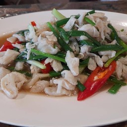 เนื้อปูผัดต้นหอม