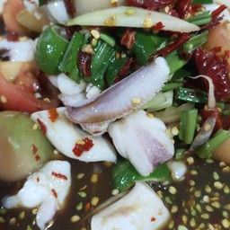 ตำปลาหมึก