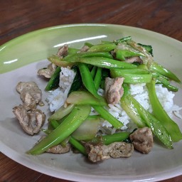 ข้าวผัดพริกสดหมู