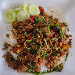 กระเพราเนื้อสับ