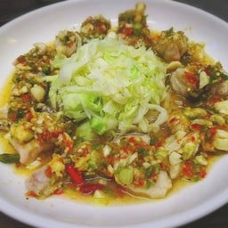 เนื้อปลากระพง นึ่งมะนาว