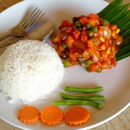 ข้าวไก่อบซอสฮ่องกง