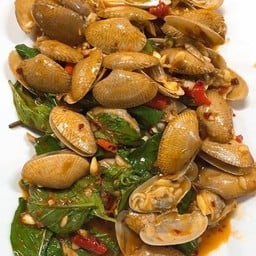 หอยลายผัดพริกเผา