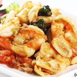 กุ้งกระเทียมบ้านไอซ์