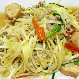 กุ้ยช่ายขาวผัดเต้าหู้