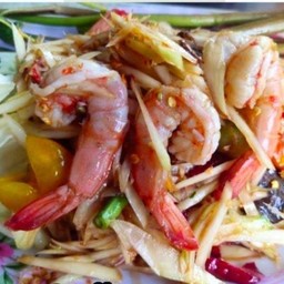 ตำกุ้งลวก