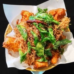 กุ้งทอดสมุนไพร