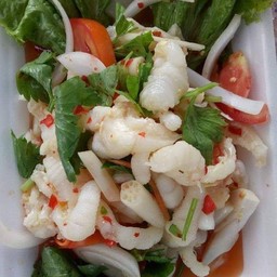 Spicy Lotus Stem Salad With Crispy Fish