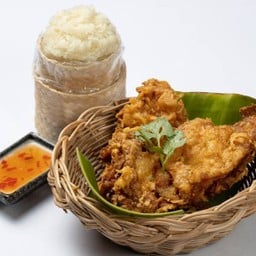 ไก่ทอด1ชิ้น+ข้าวเหนียว100กรัม
