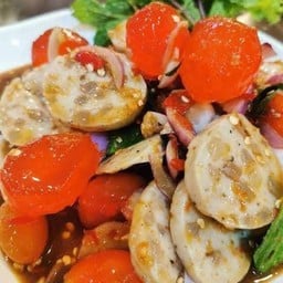 ยำแซ่บหมูยอไข่แดงเค็ม