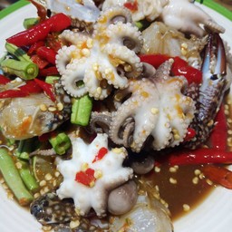 ตำหมึกสาย