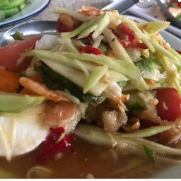 ตำมะม่วงปลากรอบไข่เค็ม