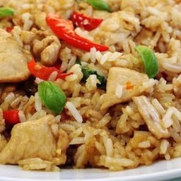 ข้าวกะเพราไก่คลุก