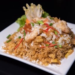 หมี่กรอบกุ้งทอด
