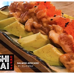 แซลมอน+อโวคาโด+ซอสไข่กุ้ง - Salmon Avocado Masago Sauce