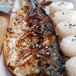 ข้าวหน้า ปลาซาบะย่าง - Grilled Saba Mackerel