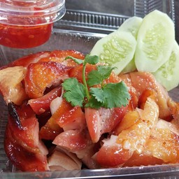 สะโพกไก่อบน้ำผึ้ง(ไม่มีกระดูก)