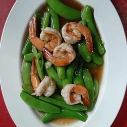 ถั่วลันเตาผัดกุ้ง