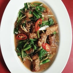 ปลาช่อนผัดคื่นไช่