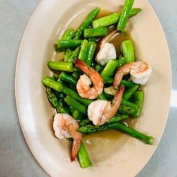 หน่อไม้น้ำผัดกุ้ง
