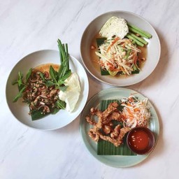 เมนูเซ็ทส้มตำ แซ่บ ครบเซ็ท 3 อย่าง